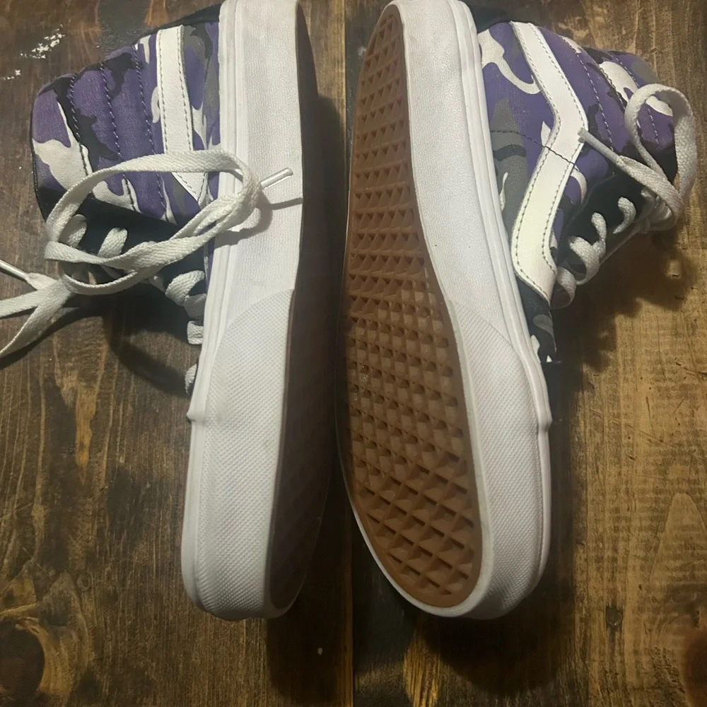 Girl Boy Vans SK8 Hi Top Sneakers Camo Purple Camo Women‎ size 8.0 Men 6.5 - Picture 5 of 9